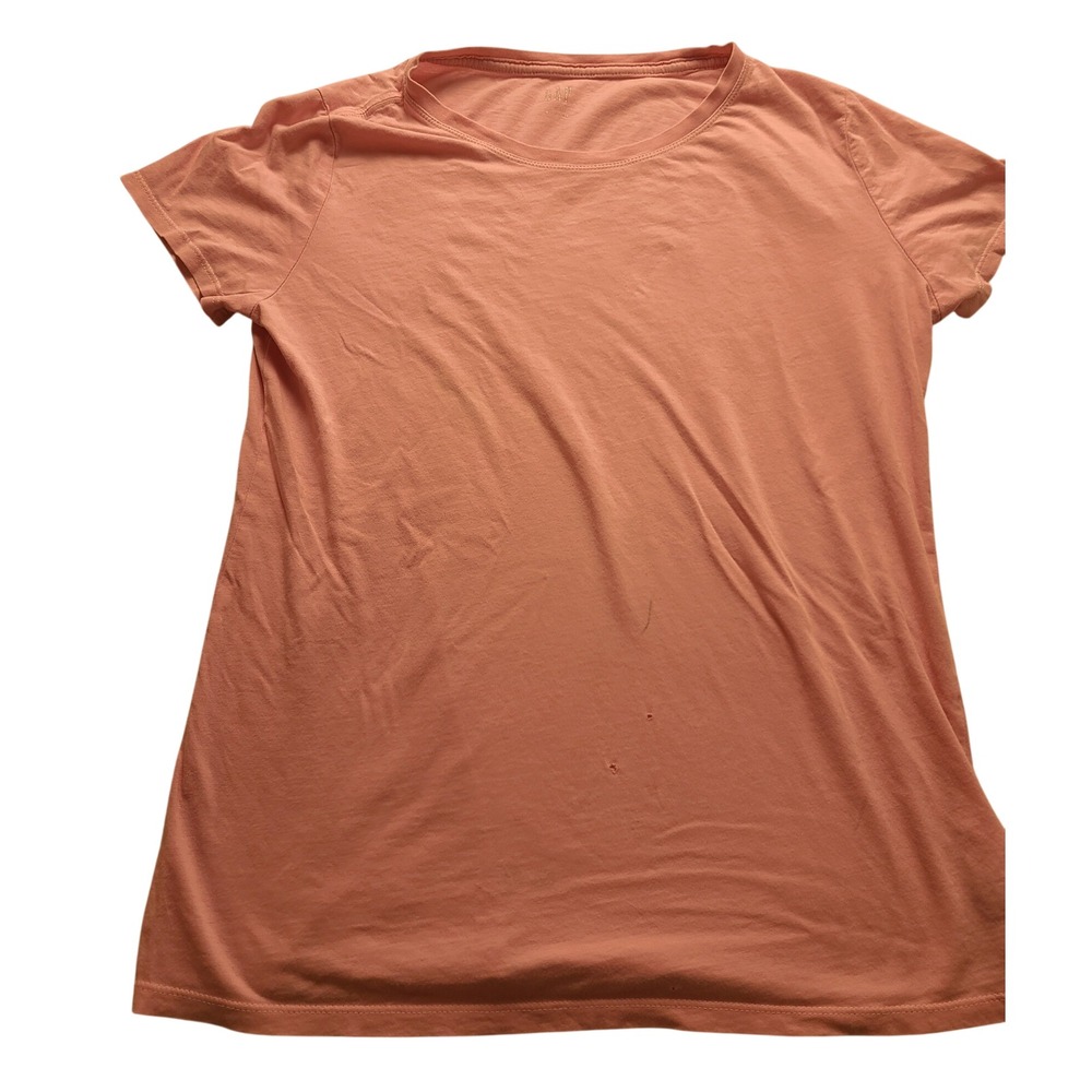 GAP Women's Pink Short Sleeve Crewneck T-Shirt‎ Casual Basic Tee Cotton Blend